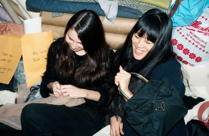 Esther Gauntlett and Jenny Cheng met while interning at Eckhaus Latta. Photo: Josefine Seifert/Milk Studios