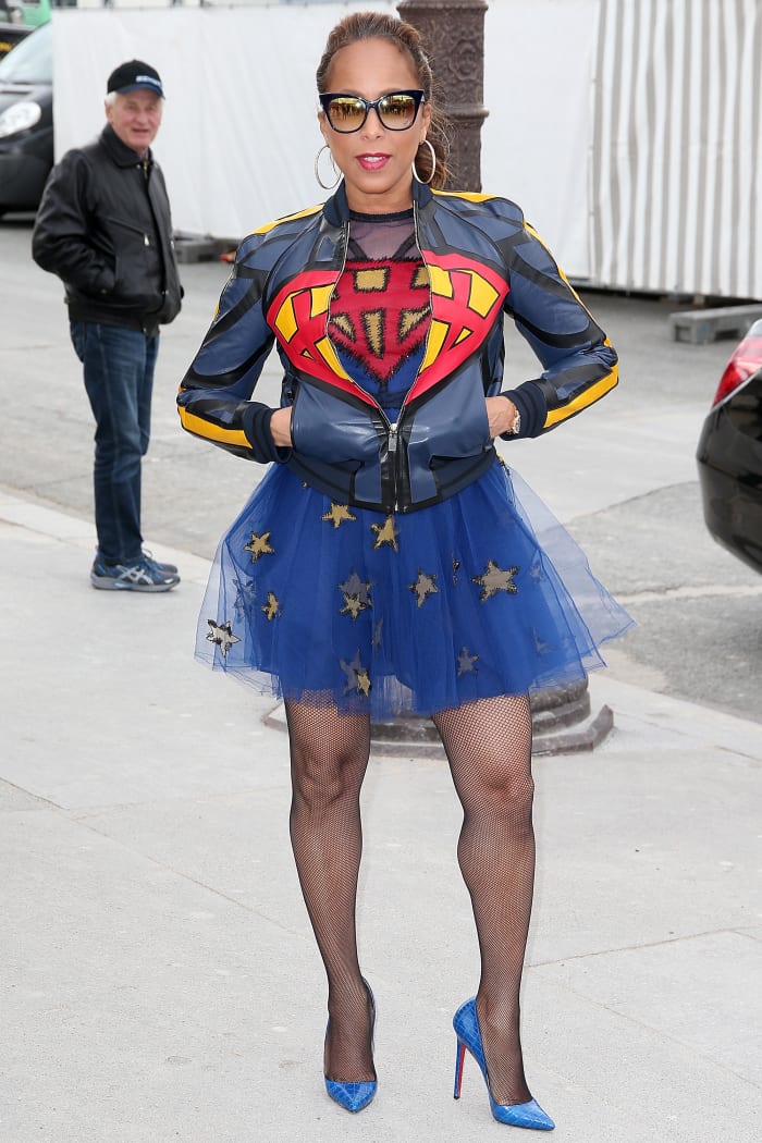 Marjorie Harvey outside Valentino's fall 2016 runway show at Paris Fashion Week. Photo: Pierre Suu/Getty Images