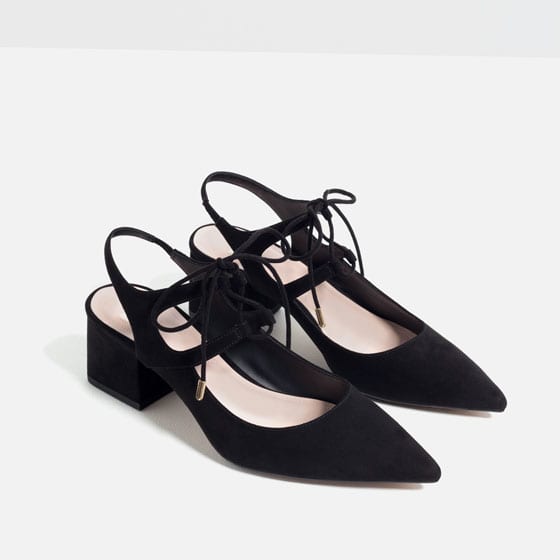 High Heel Slingback Shoes, $49.90, available at Zara.