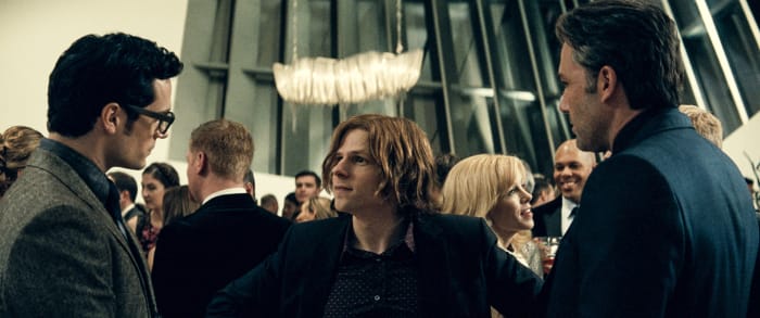Clark Kent in Americana heritage, Lex Luthor in Bay Area chic and Bruce Wayne in Gucci. Photo: Warner Bros. Pictures/TM & DC Comics