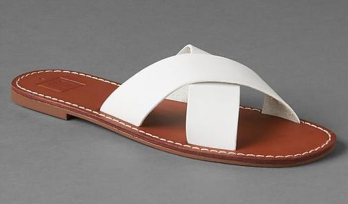 Gap cross strap slides, $49.95, available at Gap.