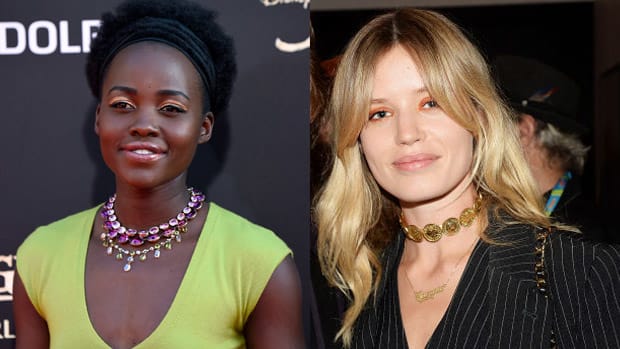 Lupita Nyong'o. Photo: Frazer Harrison/Getty Images; Georgia May Jagger. Photo: David J. Hogan/Getty Images