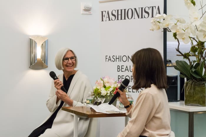 Eileen Fisher and Dhani Mau at our latest New York City meetup on Wednesday. Photo: Meghan Uno/Fashionista