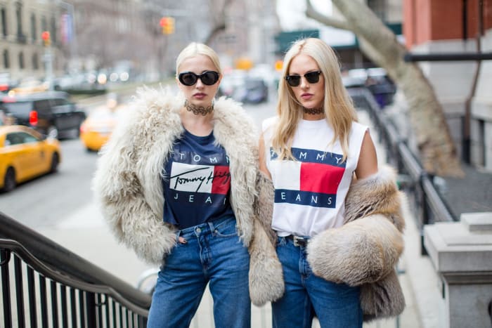 The Tommy Jeans capsule collection on the street at New York Fashion Week. Photo: Bryant Eslava/Tommy Hilfiger