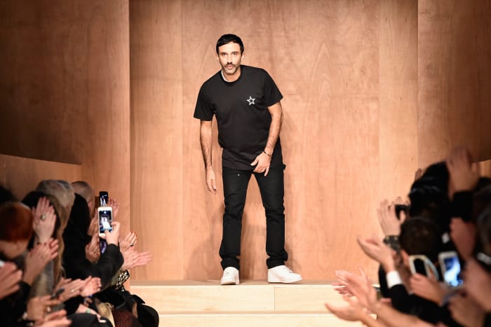 Riccardo Tisci at Givenchy's fall 2016 runway show on March 6, 2016 during Paris Fashion Week. Photo: Pascal Le Segretain/Getty Images