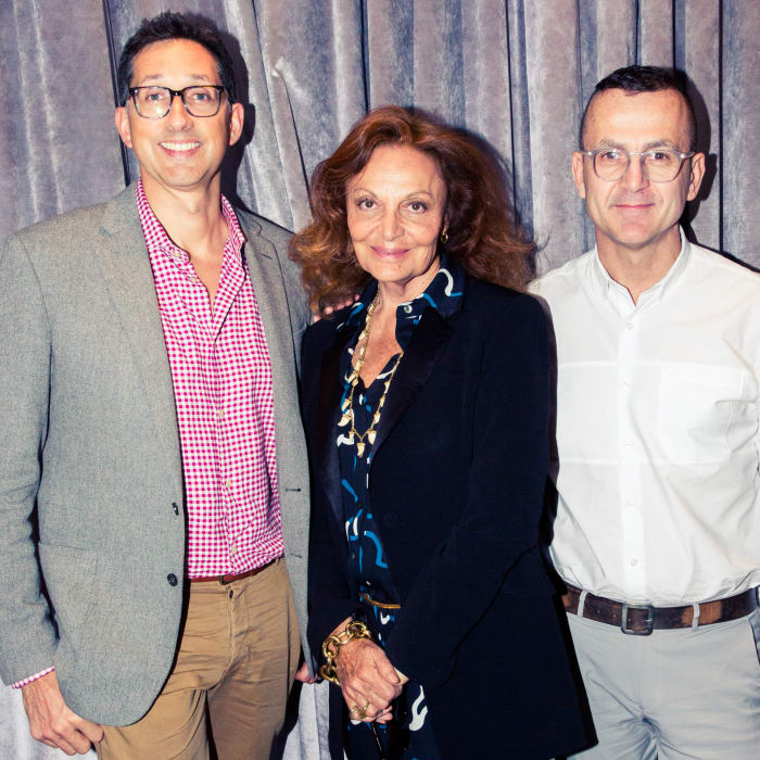 Anthony Ingham, W Hotels Global Brand Leader, with Diane von Furstenberg and Steven Kolb. Photo: W Hotels