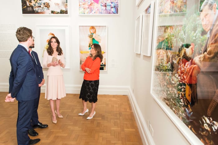 Kate Middleton with British "Vogue" Editor-in-Chief Alexandra Shulman at the National Portrait Gallery. Photo: Ian Gavan/WPA Pool/Getty Images