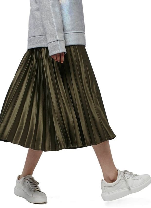 Topshop Pleated Satin Skirt, $95, available at Nordstrom.