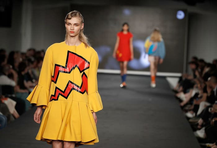 Susu Chen of Istituto Marangoni shows at Graduate Fashion Week 2016 in London. Photo: John Phillips/Getty Images