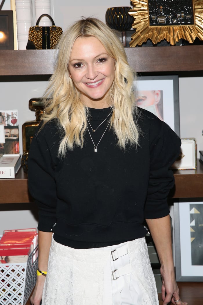 Zanna Roberts Rassi, poses at Fall 2016 New York Fashion Week at the Gallery, Skylight at Clarkson Sq on February 13, 2016 in New York City. (Photo by Robin Marchant/Getty Images)