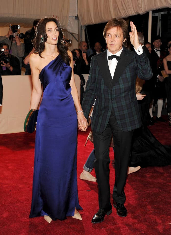 Paul McCartney, with Nancy Shevell, wore a suit designed by his daughter to the Met Gala in 2011. Photo: Larry Busacca/Getty Images