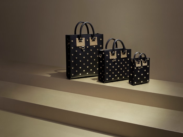 The Albion Hearts, Box Albion and Mini Albion totes from the pre-fall 2016 collection. Photo: Sophie Hulme