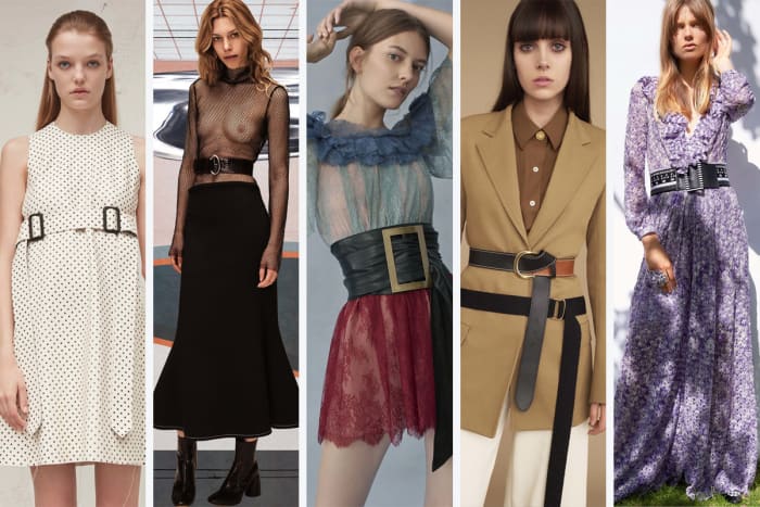From left to right: Calvin Klein Collection, Ellery, Philosophy di Lorenzo Serafini, Sonia Rykiel, Missoni