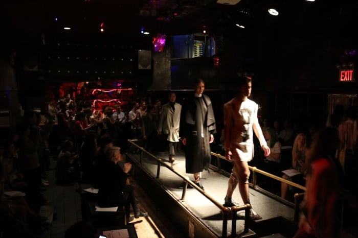 Models walk the runway at the "Salon des Refusés" organized by Parsons students. Photo: Corbin Chase/Getty Images