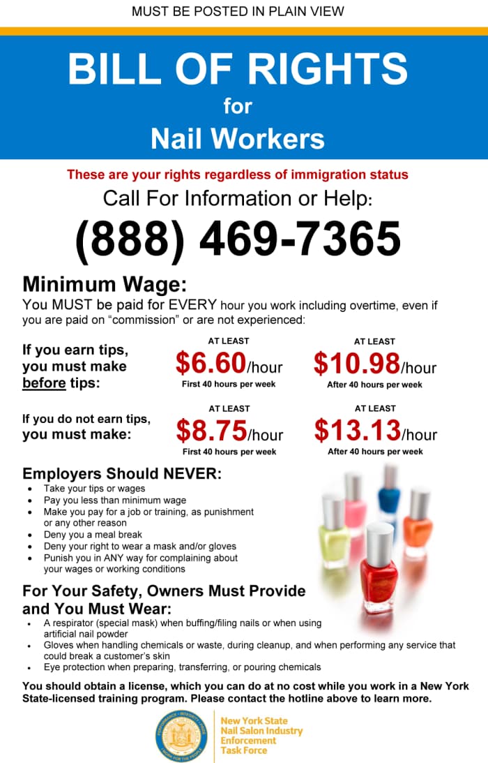 New York Governor Introduces Nail Salon Workers' Bill of Rights