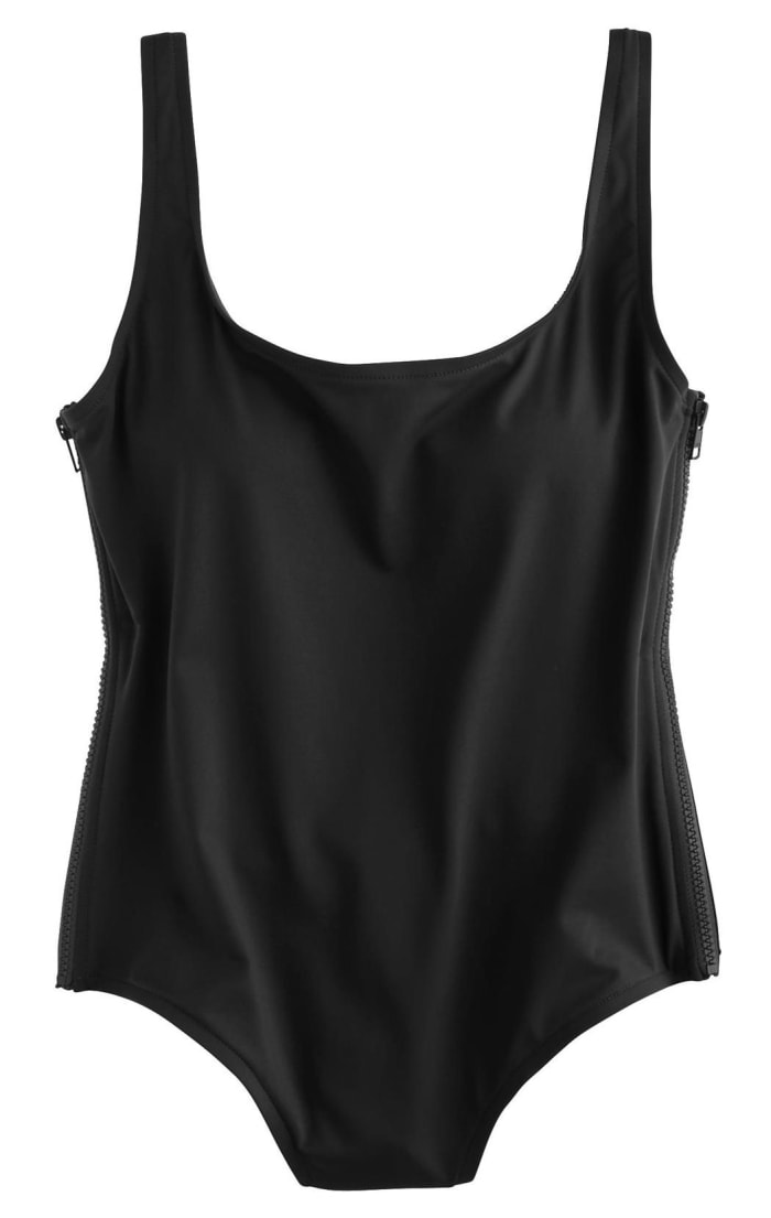 Italian Matte Side-Zip One-Piece Swimsuit, $74.99 (from $125), available at J.Crew
