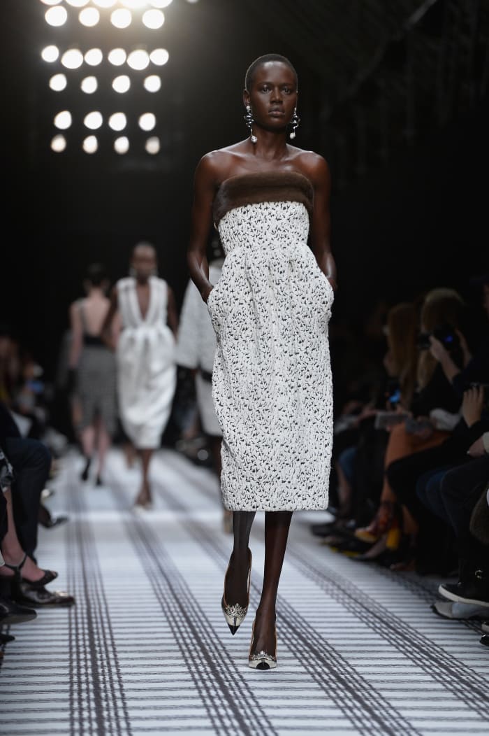 A look from Alexander Wang's fall 2015 collection for Balenciaga. Photo: Pascal Le Segretain/Getty Images