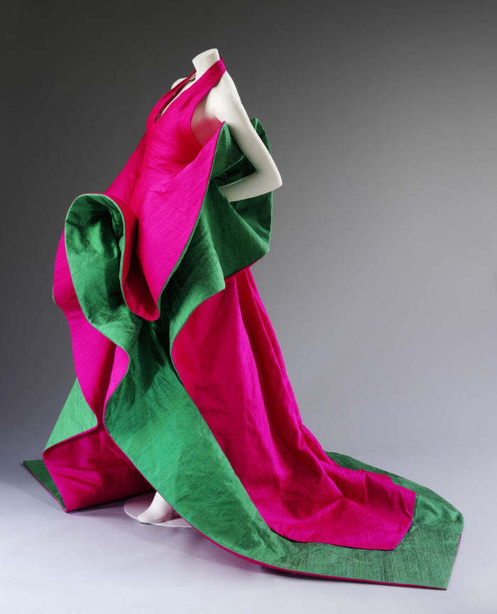 Roberto Capucci. Silk evening dress, 1987–88. Courtesy Roberto Capucci Foundation. Photo © Victoria and Albert Museum, London