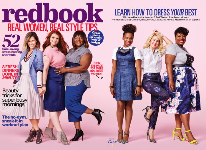 Redbook Real Women Style Award Winners, from left to right: Marija Krosnjar, Christine Buzan, Niki Frenney-Wiggins, Psyche Southwell, Cassie Freeman, Jeniese Hosey. Photo: Redbook