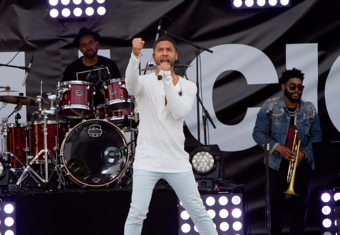 Jussie Smollett as Jamal Lyon in an Ann Demeulemeester shirt bought off Mr. Porter and Rag & Bone/JEAN jeans. Photo: Chuck Hodes/FOX