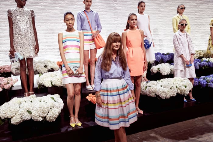 Kate Spade Chief Creative Officer Deborah Lloyd at the Kate Spade spring 2016 presentation. Photo: Kate Spade