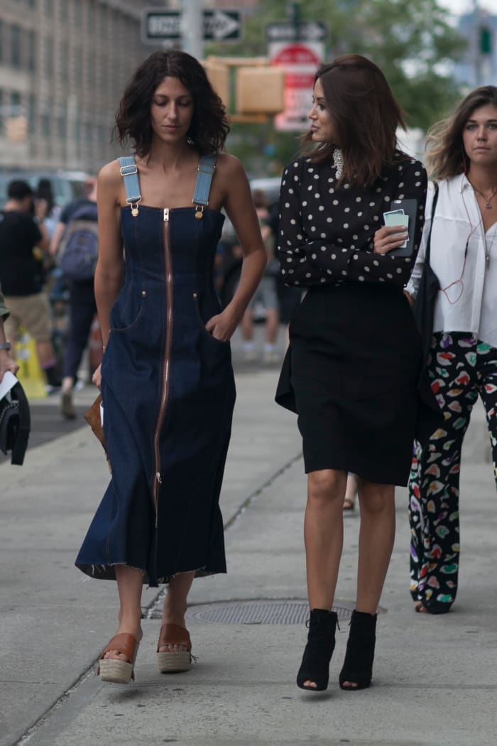 Fashion consultant Yasmine Sewell in Natasha Zinko with 'Vogue' Australia's Christine Centera, Photo: Emily Malan/Fashionista