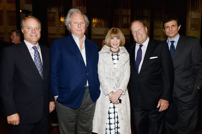 Bob Sauerberg, Vanity Fair's Graydon Carter, Vogue's Anna Wintour, Chuck Townsend and The New Yorker's David Remnick. Photo: Dimitrios Kambouris/Getty Images for Conde Nast
