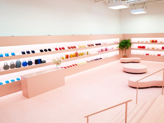 The department store-style presentation for Mansur Gavriel's spring 2016 collection. Photo: Mansur Gavriel
