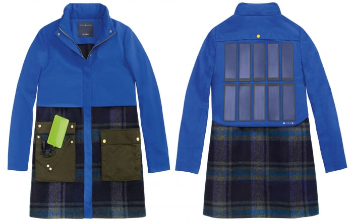Tommy Hilfiger's $599 phone-charging jacket is powered by solar panels on the back. Photo: Tommy Hilfiger