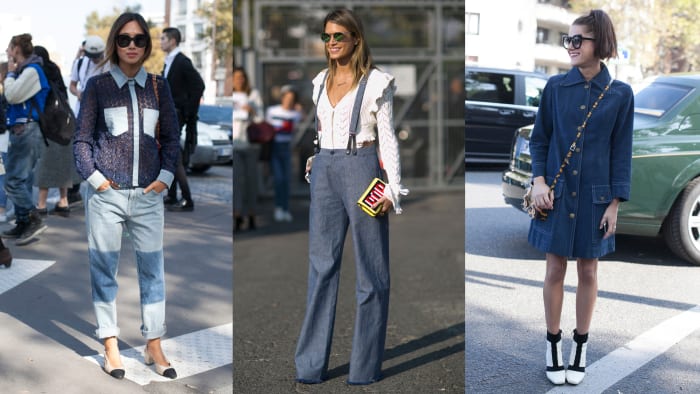 Paris Fashion Week-End Street Style: Furry Accents and Cool Denim ...