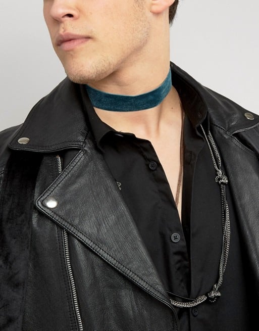 ASOS Choker in Emerald Velvet Look, $9.50, available at asos.com.