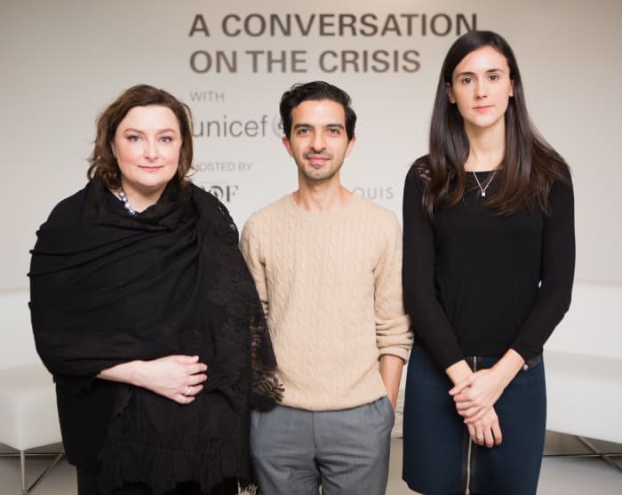 Lisa Szarkowski of UNICEF, Imran Amed of 'Business of Fashion' and Claudia Martinuzzi of Louis Vuitton. Photo: Carl Timpone for Louis Vuitton/BFA