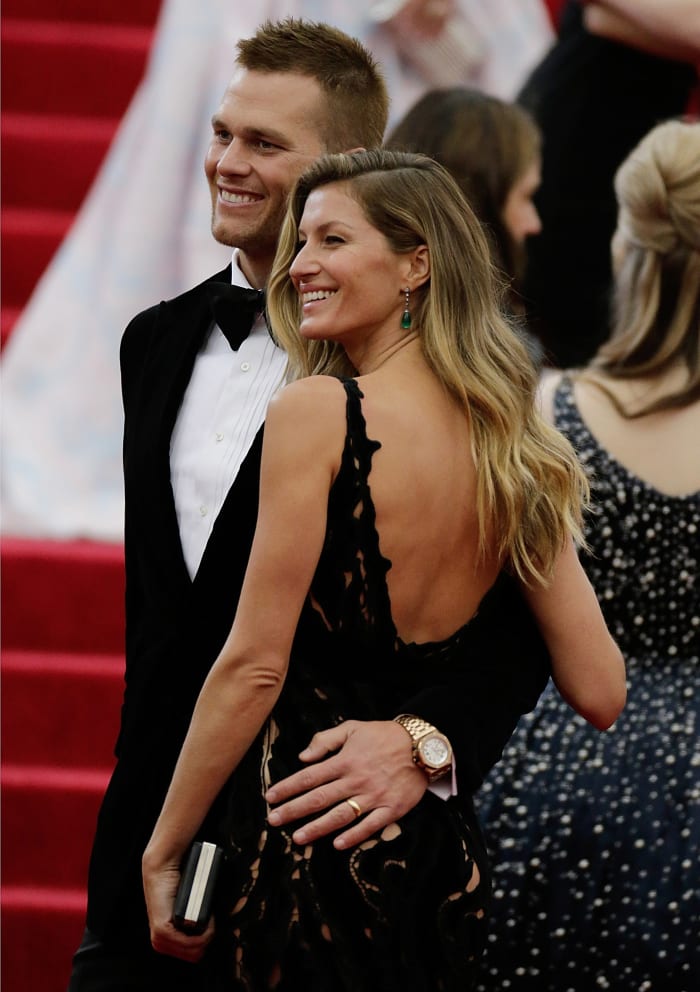 Gisele Bündchen and Tom Brady at the "Charles James: Beyond Fashion" Costume Institute Gala at the Metropolitan Museum of Art on May 5, 2014. Photo: John Lamparski/Getty Images