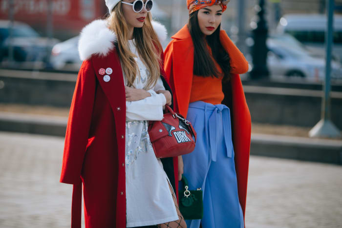On the street in Moscow at Mercedes-Benz Fashion Week Russia. Photo: Mercedes-Benz Fashion Week Russia