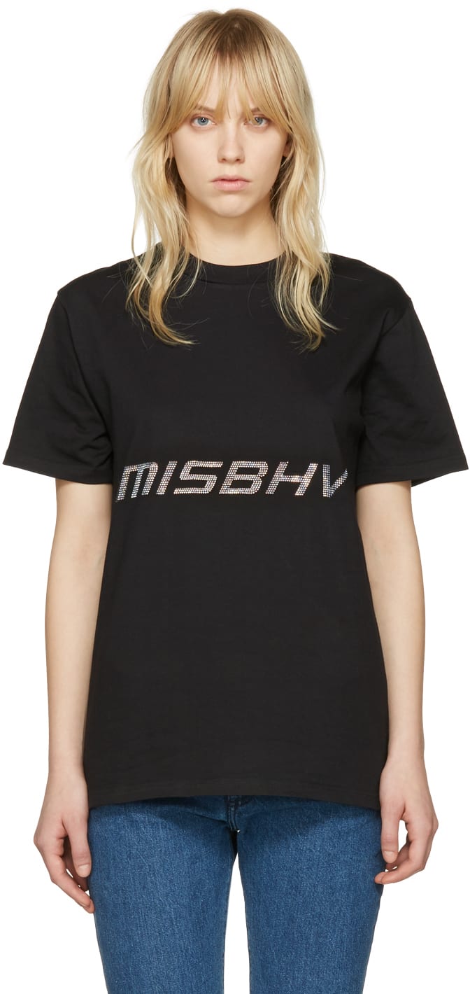 Misbhv Black Techno T-shirt, $135, available at Ssense.