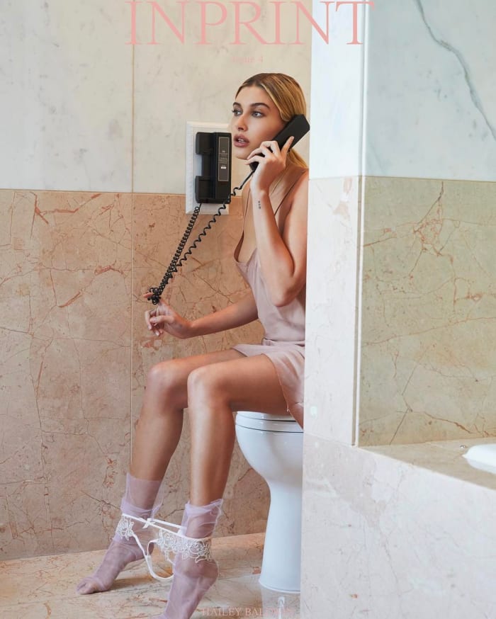 Hailey Baldwin on "Inprint" Magazine. Photo: @haileybaldwin/Instagram