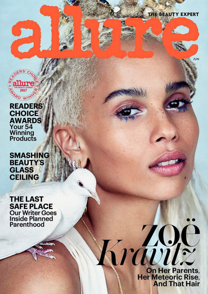 Zoë Kravitz on the June cover of Allure. Photo: Instagram/@allure