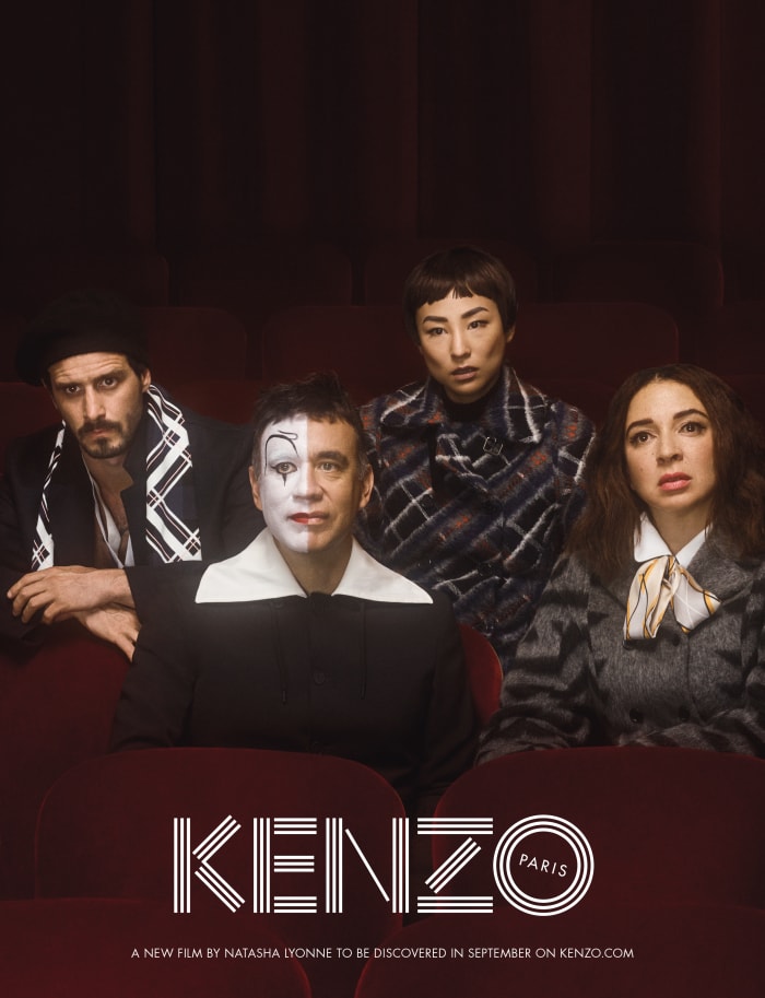 From left to right: James Ransone, Fred Armisen, Greta Lee and Maya Rudolph for the Kenzo Fall 2017 ad campaign. Photo: Casper Sejersen