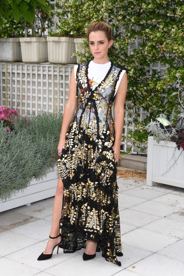 Emma Watson in Louis Vuitton at "The Circle" Paris photo call on Thursday. Photo: Pascal Le Segretain/Getty Images