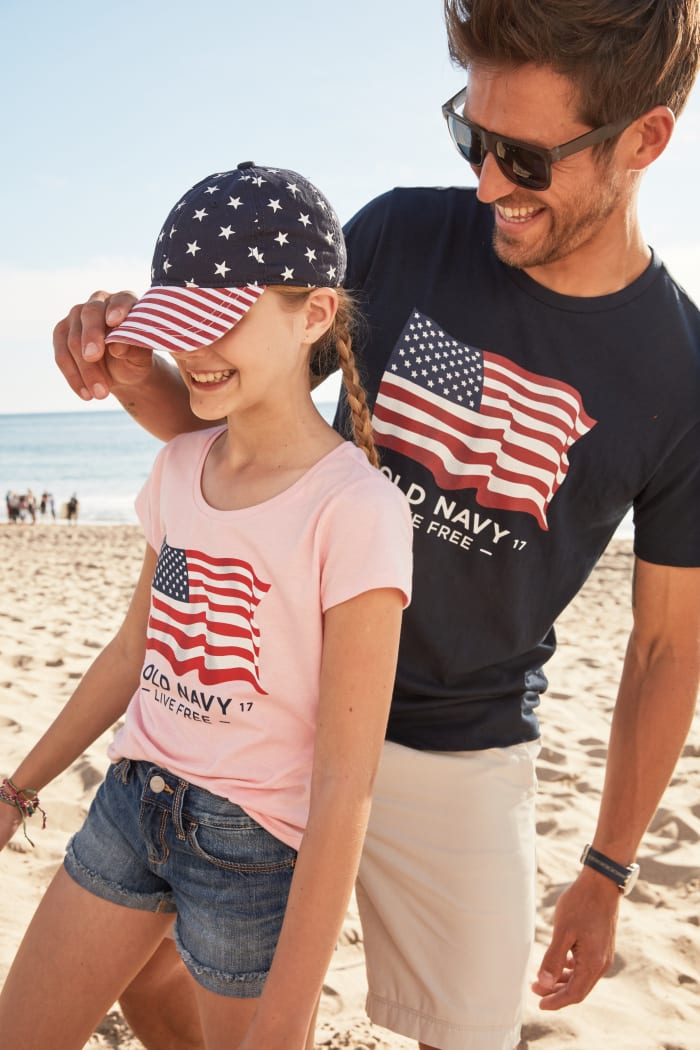 old navy flag tees