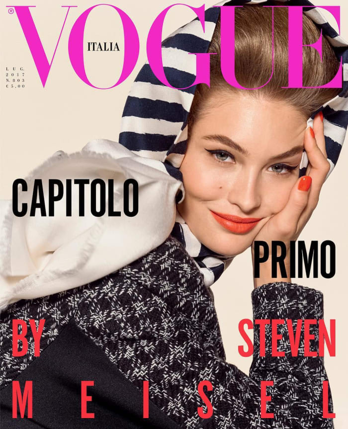 Grace Elizabeth on "Vogue" Italia's August 2017 issue. Photo: @vogueitalia/Instagram