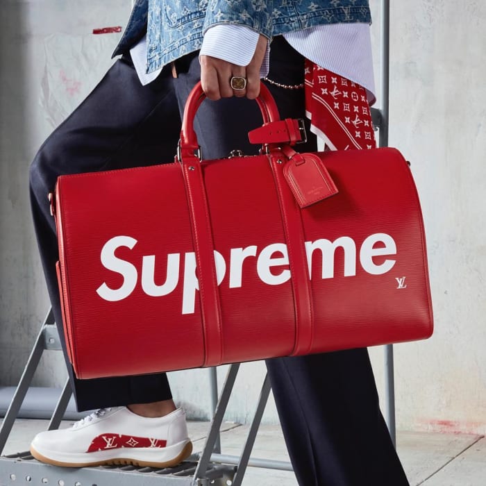 A piece from Supreme's collaboration with Louis Vuitton, the latter of which is operated by LVMH. Photo: @LVMH/Instagram