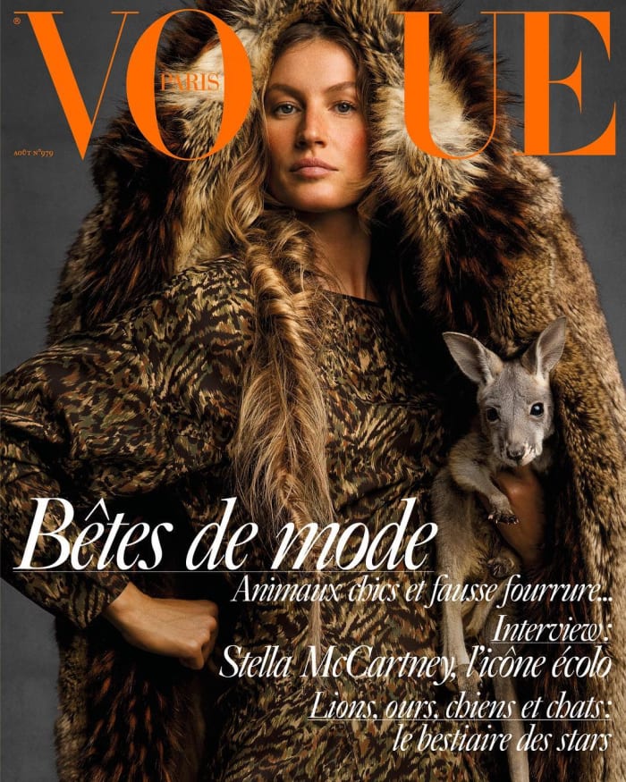 Gisele Bündchen for "Vogue" Paris' August 2017 issue. Photo: Inez and Vinoodh/Courtesy of "Vogue" Paris