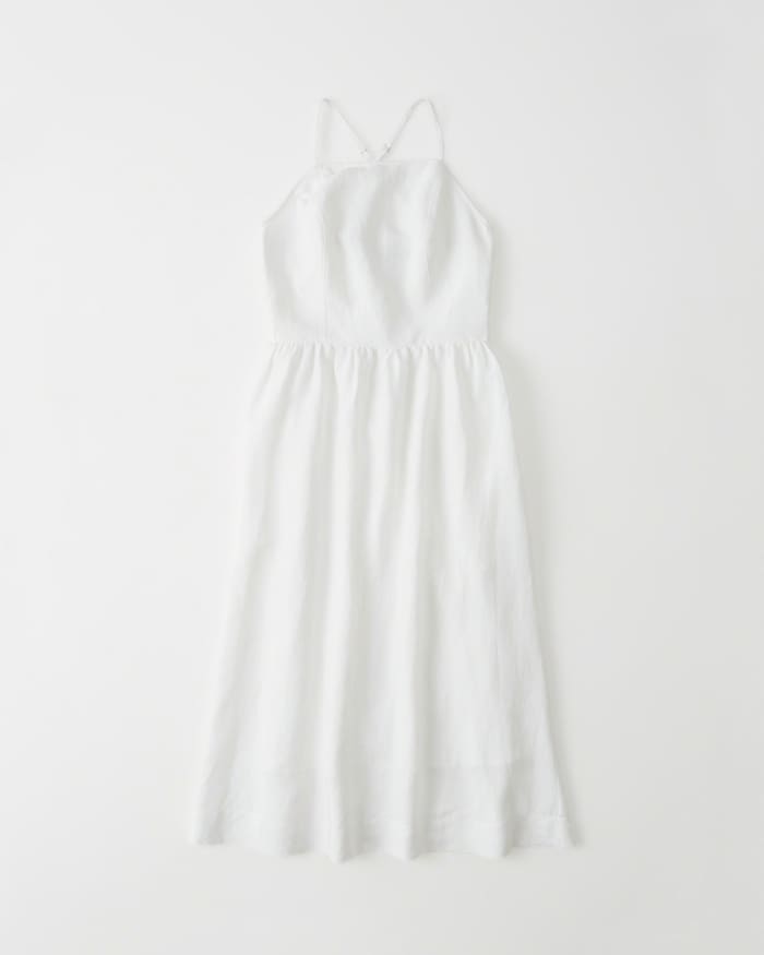 Abercrombie & Fitch square-neck midi dress, $68, available at Abercrombie & Fitch.