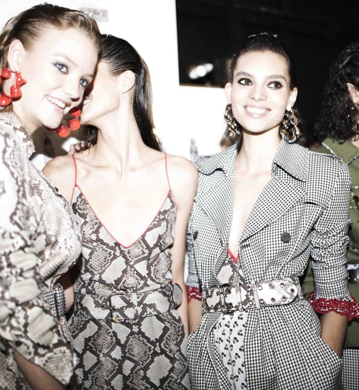 Models backstage at Altuzarra's Spring 2017 runway show during New York Fashion Week. Photo: @altuzarra/Instagram