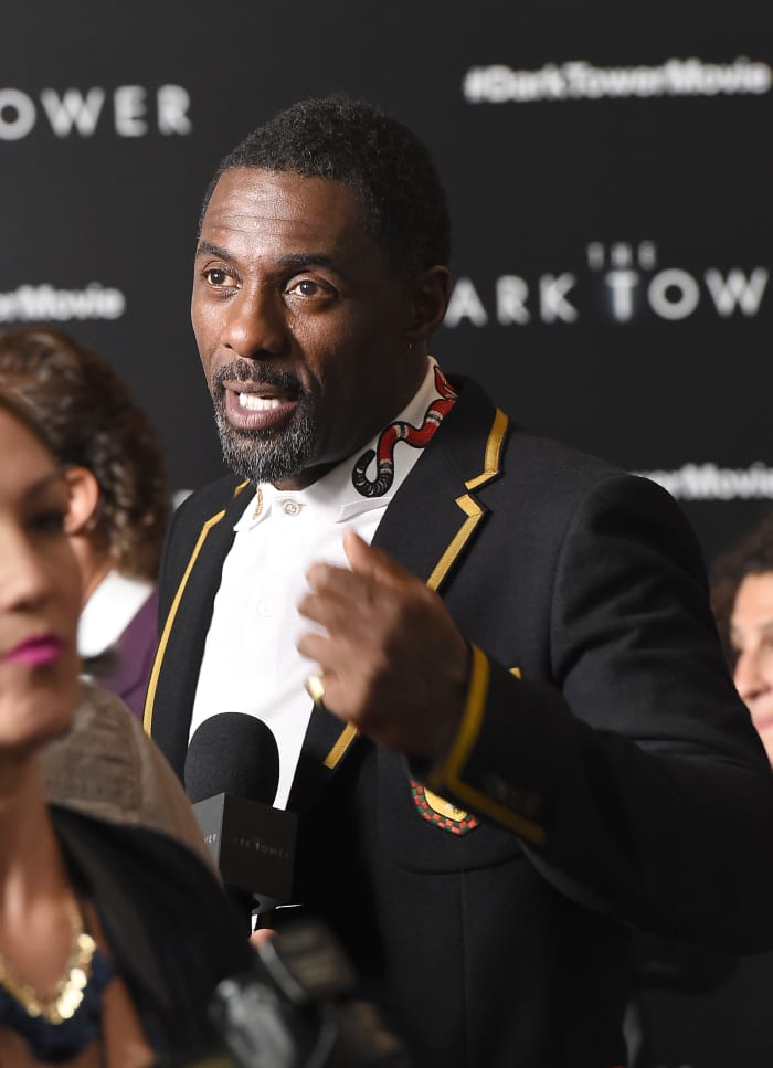 Idris Elba in Gucci at the New York premiere of "The Dark Tower." Photo: Michael Loccisano/Getty Images