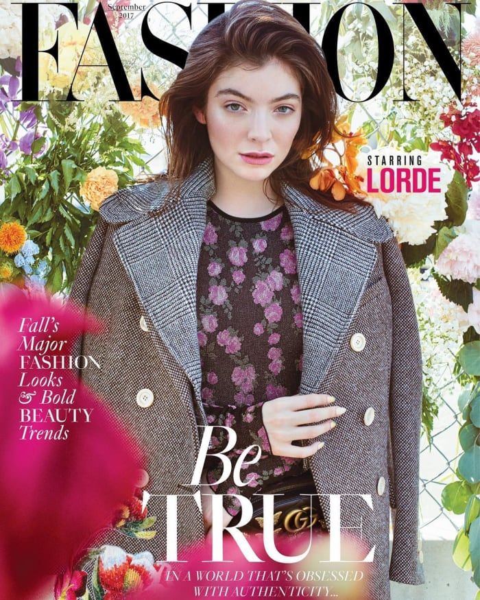 Lorde on the September 2017 issue of Canada's "Fashion" Magazine. Photo: @fashioncanada/Instagram