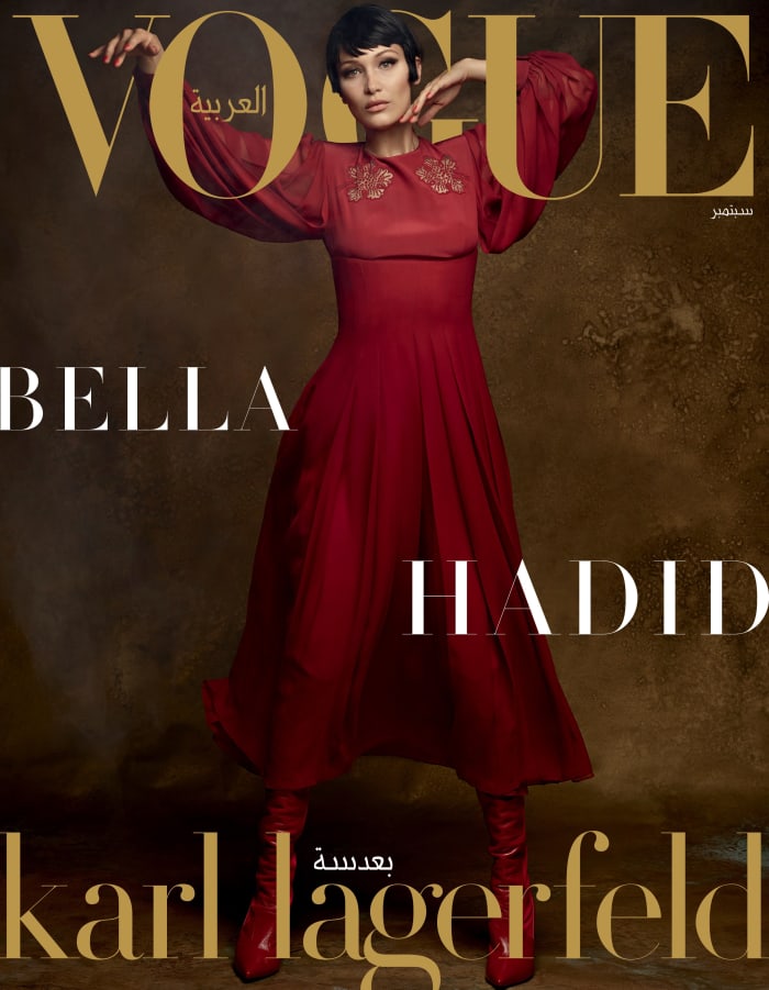 Bella Hadid on "Vogue" Arabia's September 2017 issue. Photo: Karl Lagerfeld/Courtesy of "Vogue" Arabia