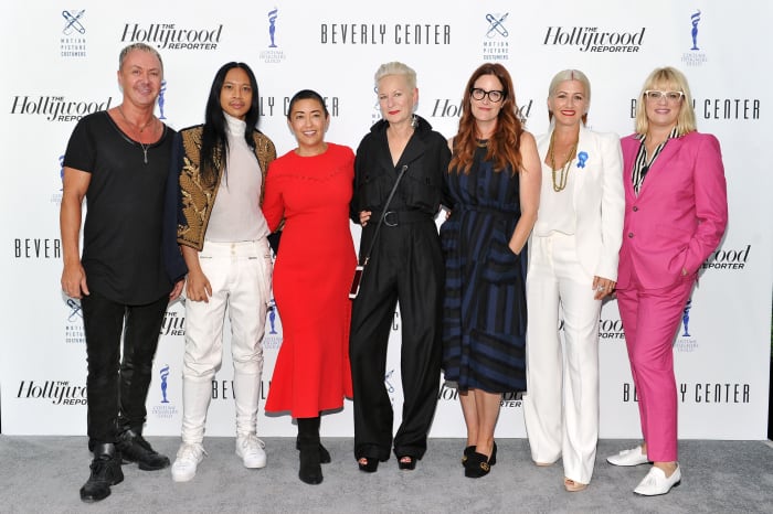 From L-R: Perry Meek, Zaldy Goco, Ane Crabtree, Lou Eyrich, Alix Friedberg, Trish Summerville and Marie Schley. Photo: Donato Sardella/Getty Images