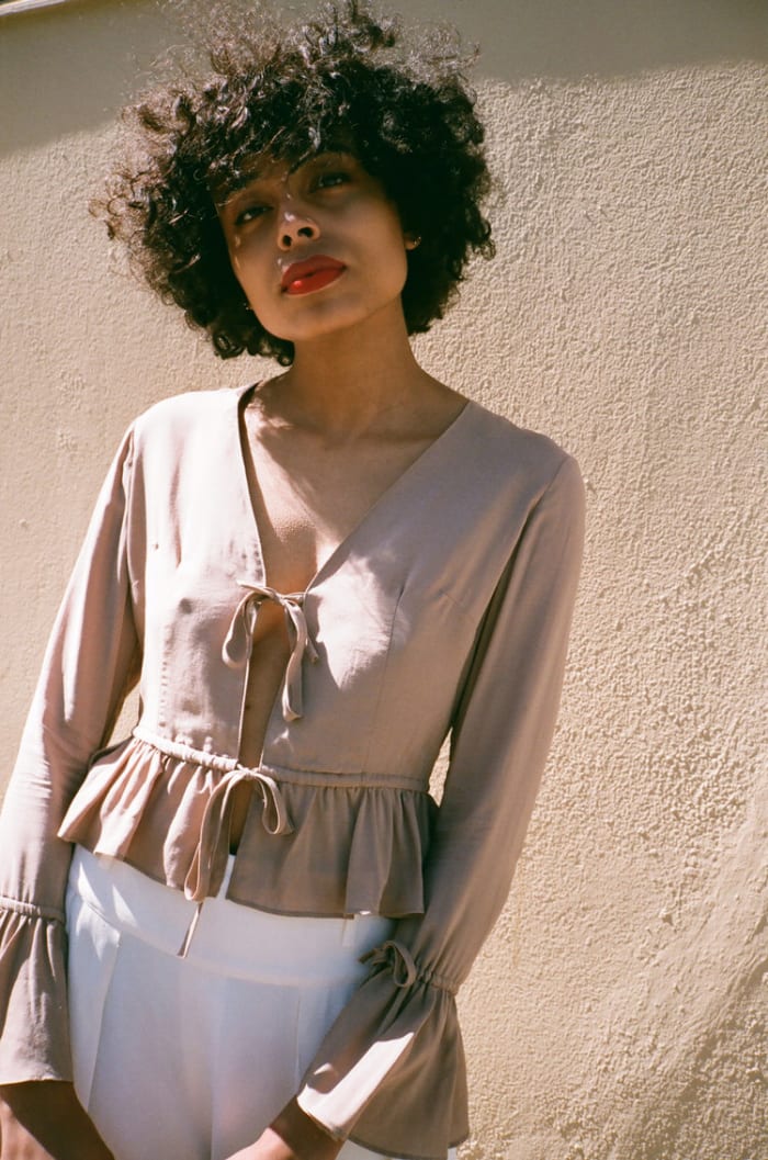 Lisa Says Gah Sienna bell sleeve top, $110, available at Lisa Says Gah